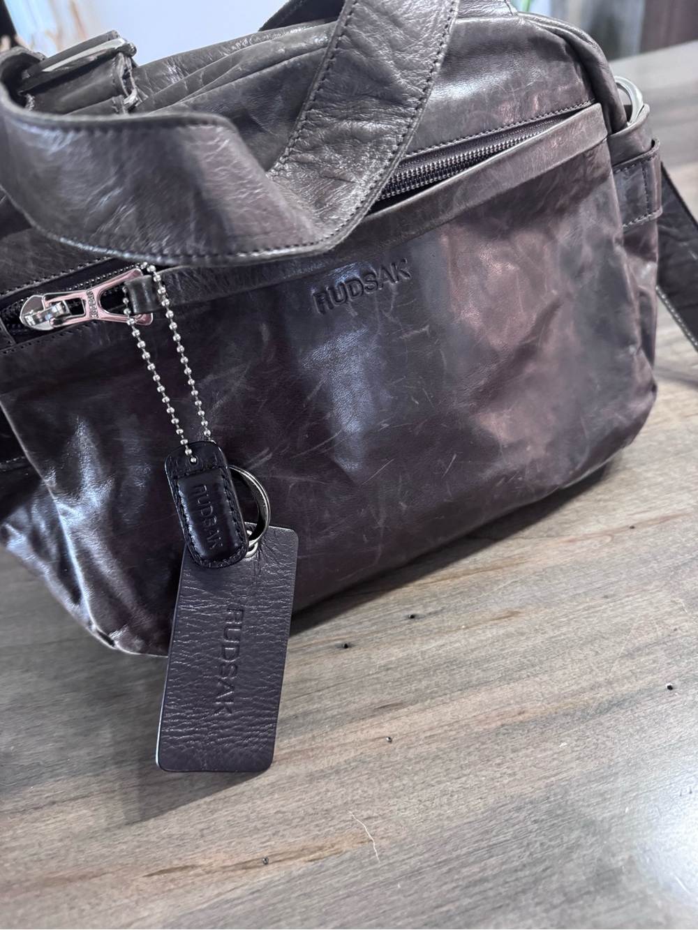 Rudsak Chocolate Brown Leather Crossbody Bag